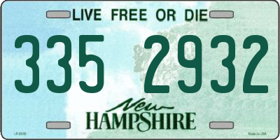 NH license plate 3352932