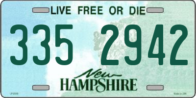 NH license plate 3352942