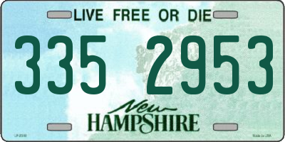 NH license plate 3352953