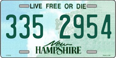 NH license plate 3352954