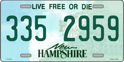 NH license plate 3352959