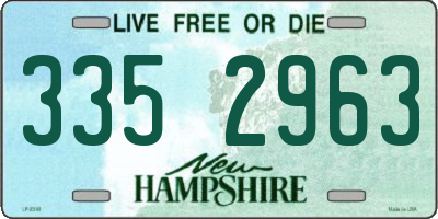 NH license plate 3352963