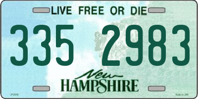 NH license plate 3352983