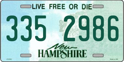 NH license plate 3352986