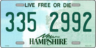 NH license plate 3352992