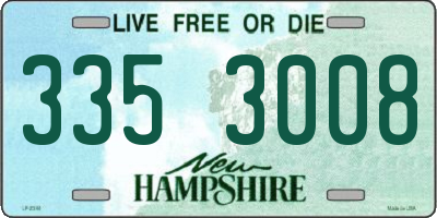 NH license plate 3353008