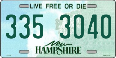 NH license plate 3353040