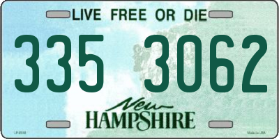 NH license plate 3353062