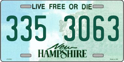 NH license plate 3353063