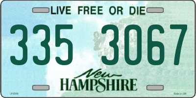 NH license plate 3353067