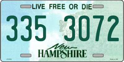NH license plate 3353072