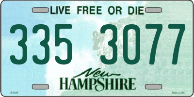 NH license plate 3353077