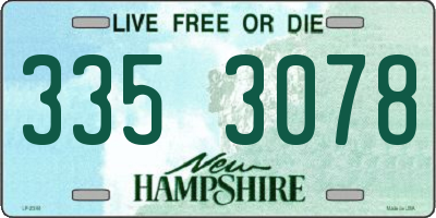 NH license plate 3353078