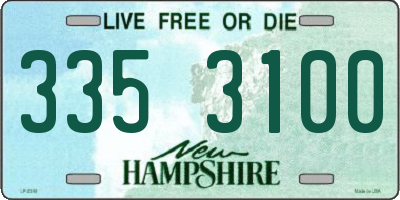 NH license plate 3353100