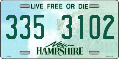 NH license plate 3353102