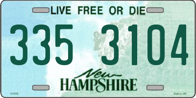 NH license plate 3353104