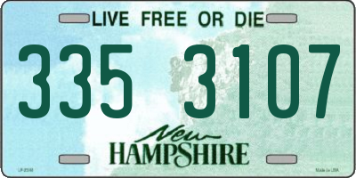 NH license plate 3353107