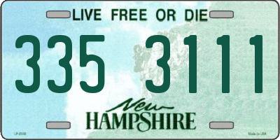 NH license plate 3353111