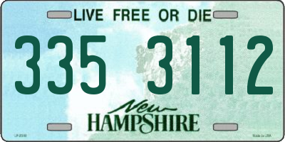 NH license plate 3353112