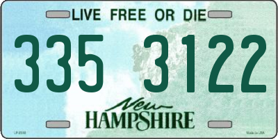 NH license plate 3353122