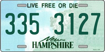 NH license plate 3353127