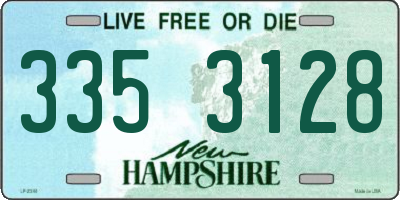 NH license plate 3353128