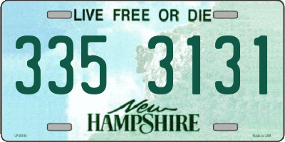 NH license plate 3353131