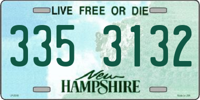 NH license plate 3353132