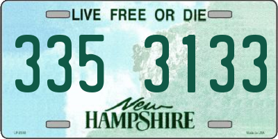 NH license plate 3353133