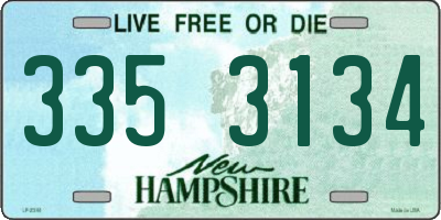 NH license plate 3353134