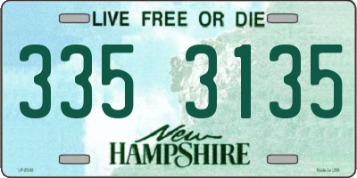 NH license plate 3353135