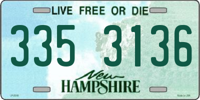 NH license plate 3353136