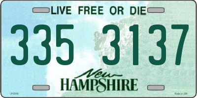 NH license plate 3353137