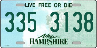 NH license plate 3353138