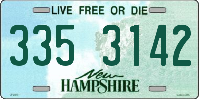 NH license plate 3353142