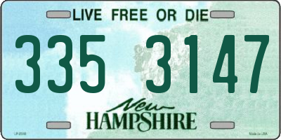 NH license plate 3353147