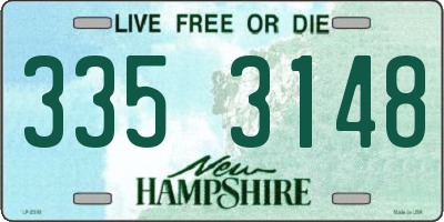 NH license plate 3353148