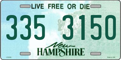 NH license plate 3353150