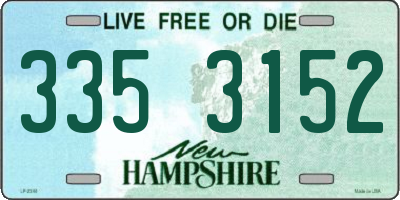 NH license plate 3353152