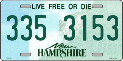 NH license plate 3353153