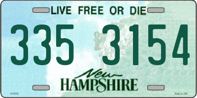 NH license plate 3353154