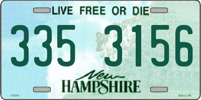 NH license plate 3353156