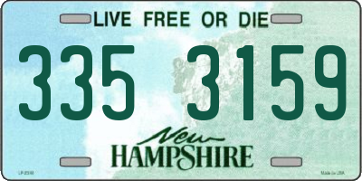 NH license plate 3353159