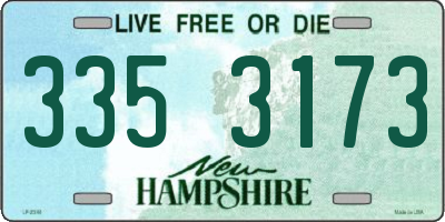 NH license plate 3353173