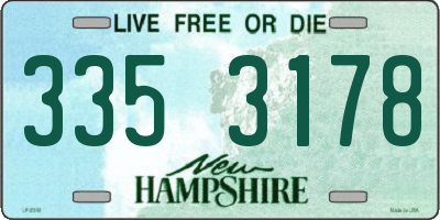 NH license plate 3353178