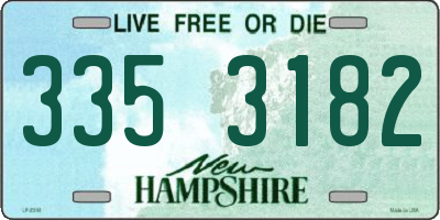 NH license plate 3353182