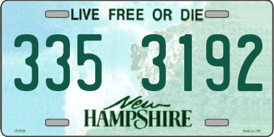 NH license plate 3353192