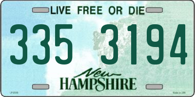 NH license plate 3353194