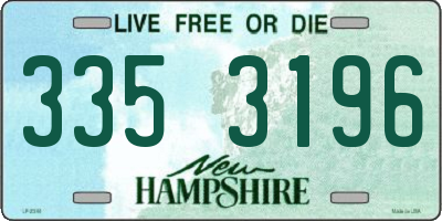 NH license plate 3353196