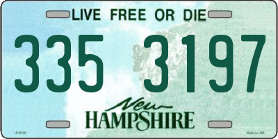 NH license plate 3353197